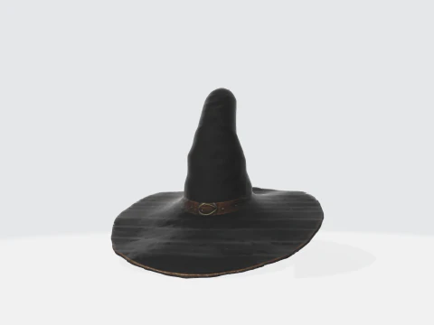 Witch Hat - Halloween Fantasy Magic Wizard Hat 3D Model
