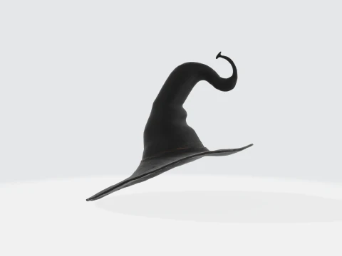 Witch Hat - Halloween Fantasy Magic Wizard Hat 3D Model