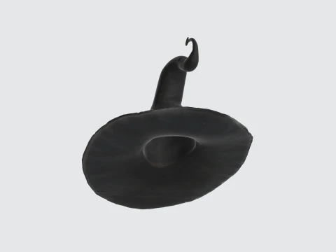 Witch Hat - Halloween Fantasy Magic Wizard Hat 3D Model