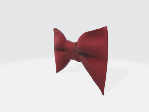3D Bow Tie Model - Red Formal Accessories 3D मॉडल