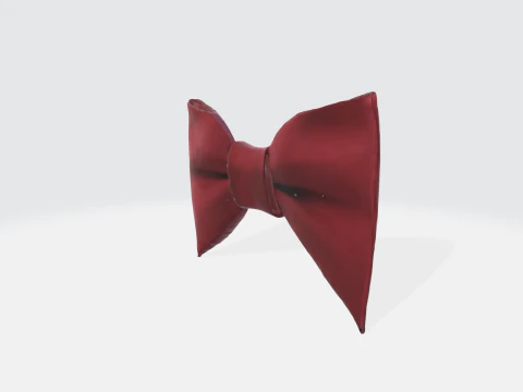 3D Bow Tie Model - Red Formal Accessories 3D Model
