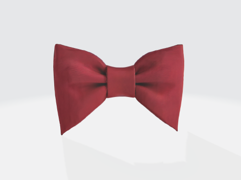 3D Bow Tie Model - Red Formal Accessories 3D मॉडल