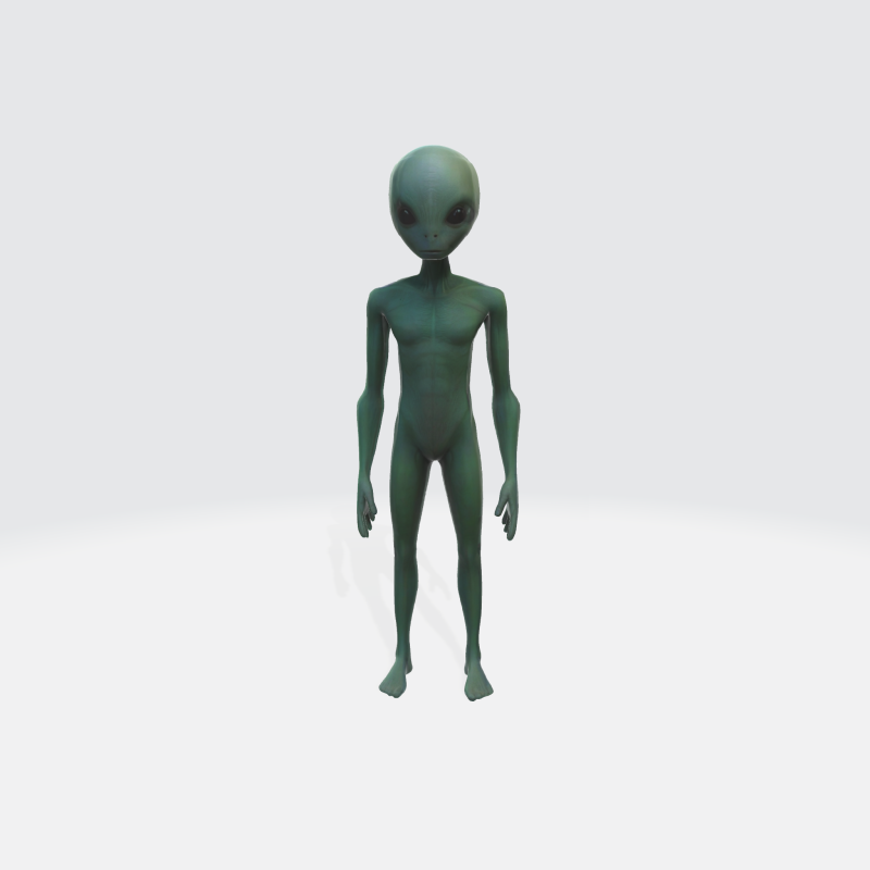Realistic Alien Character Model 3D .c4d .max .obj .3ds .fbx .stl .blend