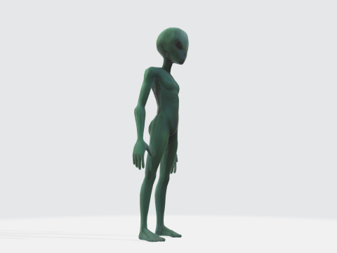 Realistic Alien Character Model 3D