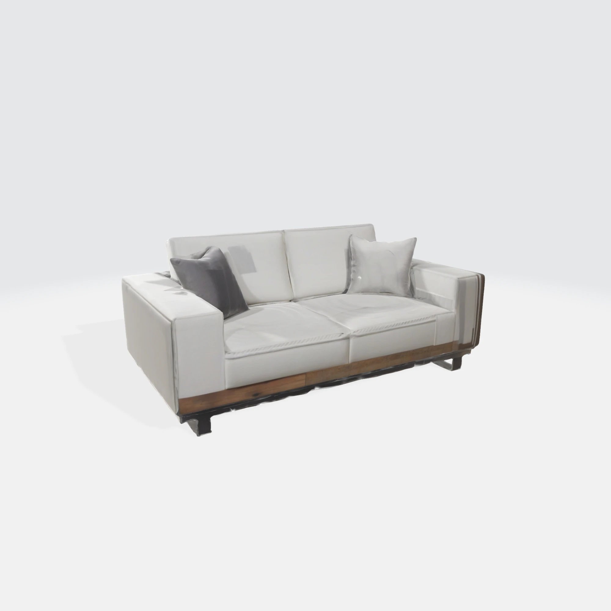 Modern White Leather Sofa - Contemporary Living Room Furniture 3D Model .c4d .max .obj .3ds .fbx .stl .blend 