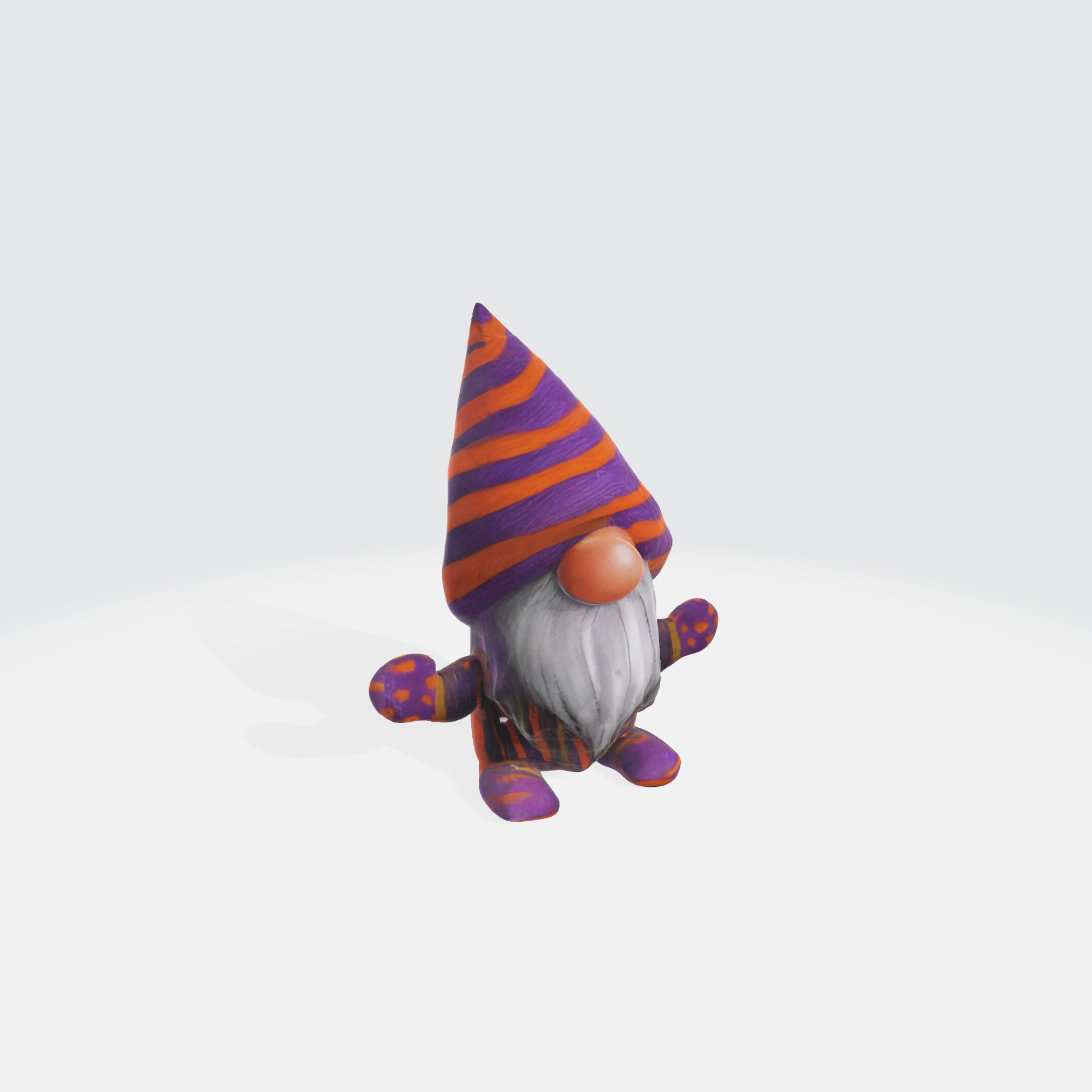Halloween Gnome - Spooky Garden Dwarf Character 3D Model .c4d .max .obj .3ds .fbx .stl .blend 