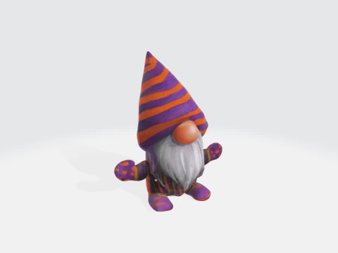 Halloween Gnome - Spooky Garden Dwarf Character 3D Model