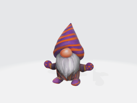 Halloween Gnome - Spooky Garden Dwarf Character Modelo 3D