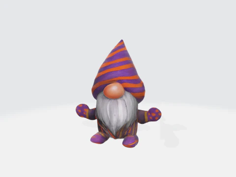 Halloween Gnome - Spooky Garden Dwarf Character 3D Model