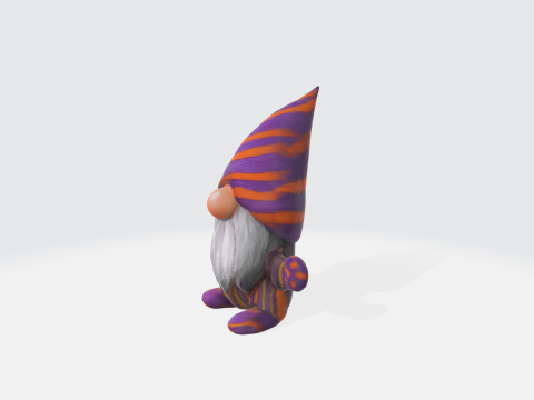 Halloween Gnome - Spooky Garden Dwarf Character Modelo 3D