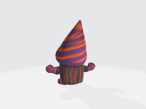 Halloween Gnome - Spooky Garden Dwarf Character 3D Model