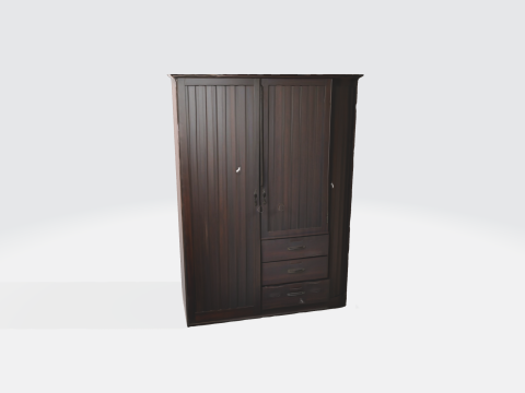 Wooden Wardrobe - Furniture for Interior Design Model 3D