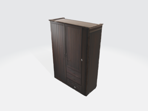 Wooden Wardrobe - Furniture for Interior Design Modelo 3D