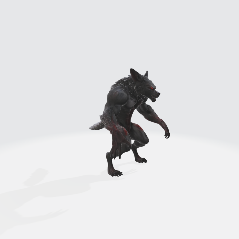 Realistic Werewolf 3D मॉडल .c4d .max .obj .3ds .fbx .stl .blend