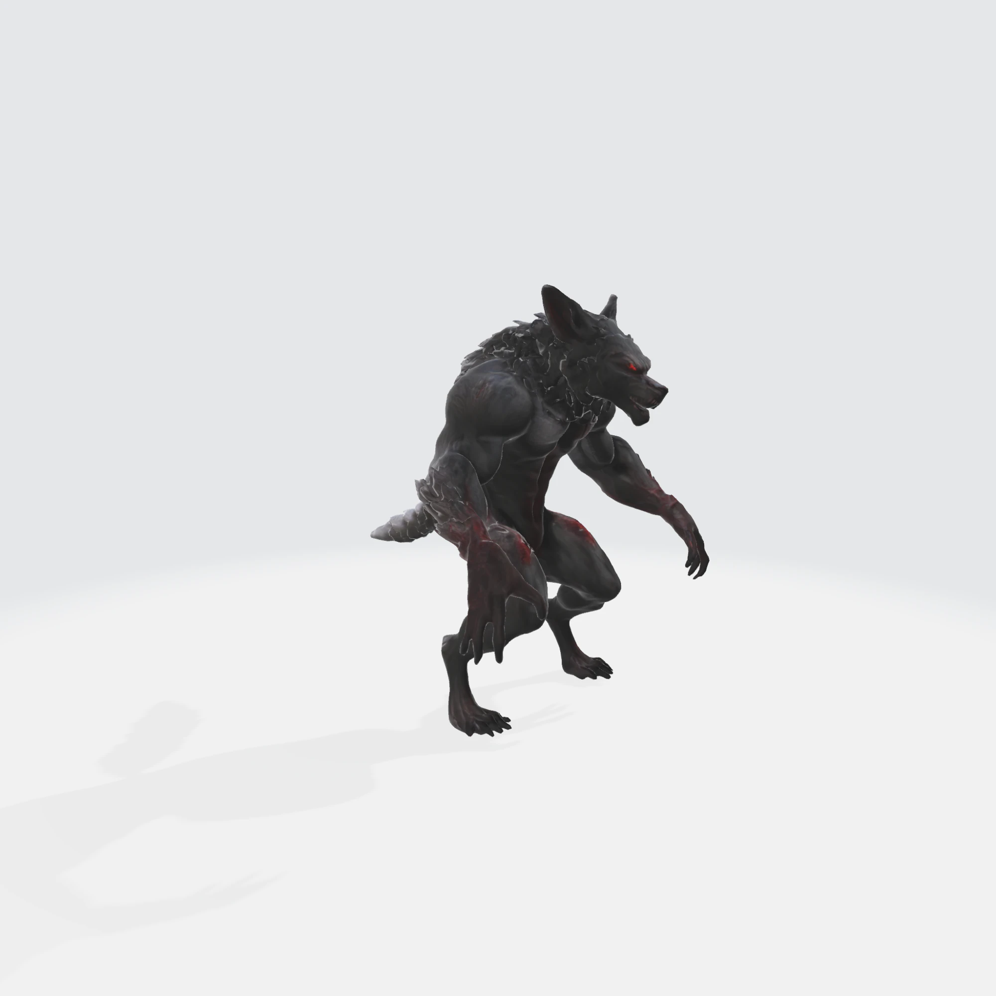 Realistic Werewolf 3D Model .c4d .max .obj .3ds .fbx .stl .blend 