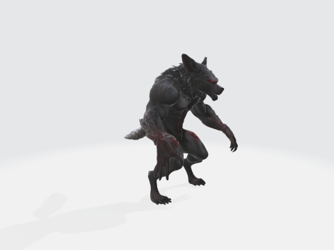 Realistic Werewolf 3D Model