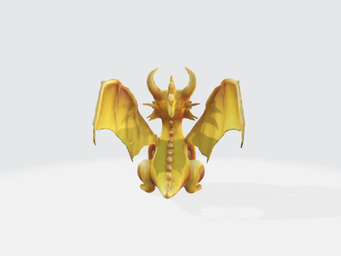 Golden Dragon - Fantasy Creature 3Dモデル