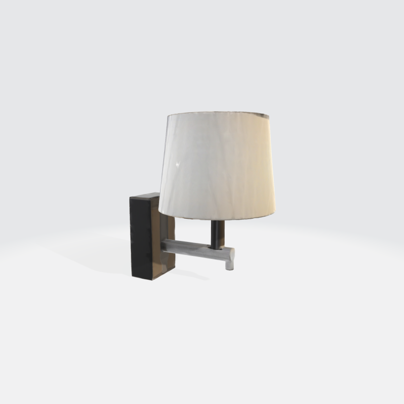 Modern Wall Sconce Light - Contemporary Bedside Lamp with Fabric Shade Model 3D .c4d .max .obj .3ds .fbx .stl .blend