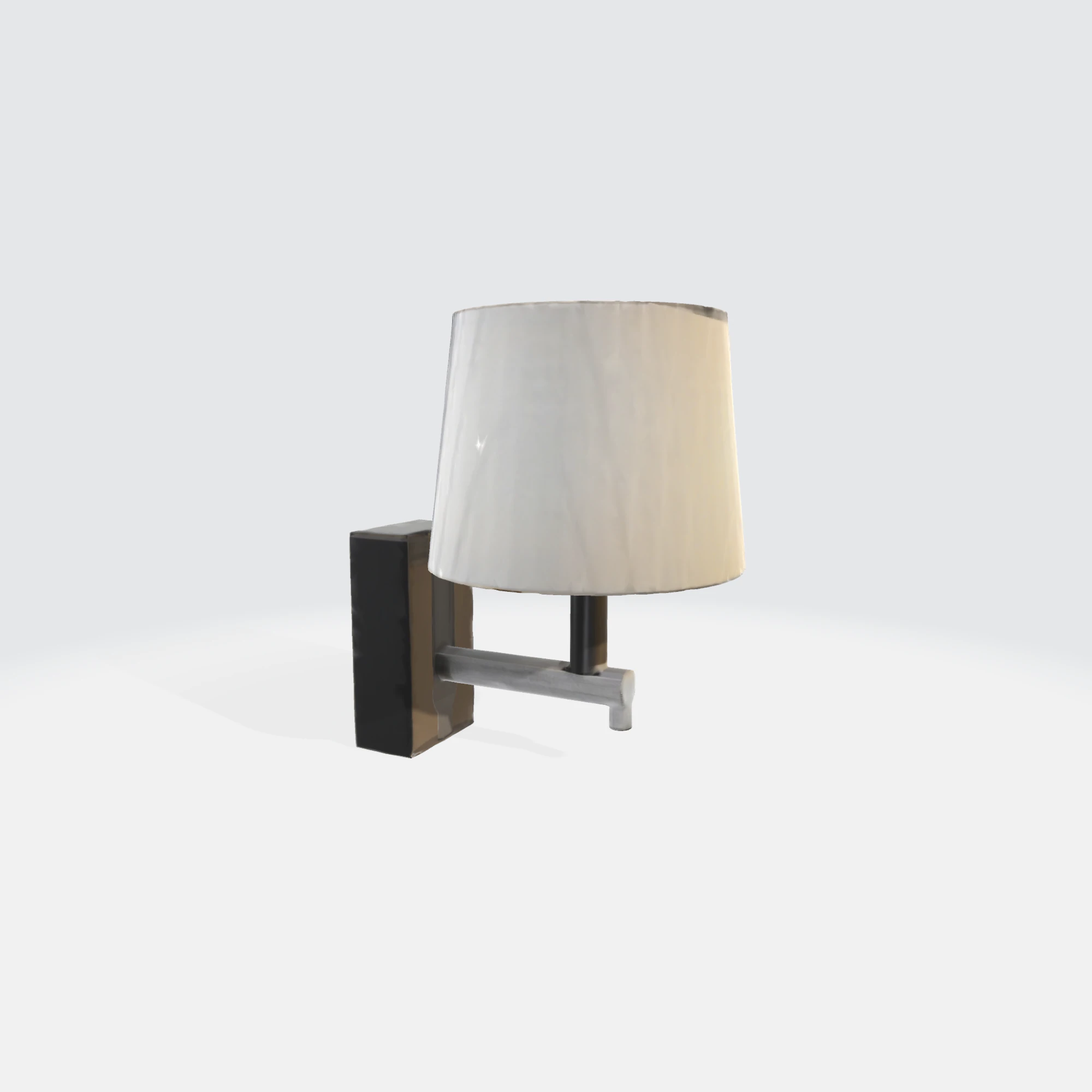 Modern Wall Sconce Light - Contemporary Bedside Lamp with Fabric Shade 3D Model .c4d .max .obj .3ds .fbx .stl .blend 