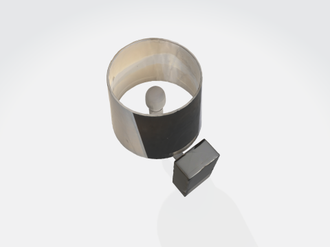 Modern Wall Sconce Light - Contemporary Bedside Lamp with Fabric Shade Model 3D