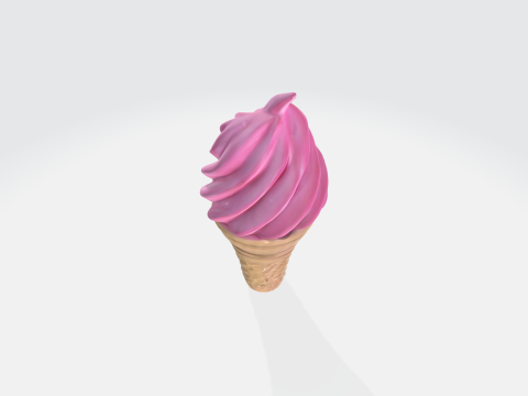 3D Ice Cream Soft Serve Model - Food Asset 3D Model