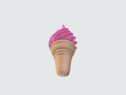 3D Ice Cream Soft Serve Model - Food Asset 3D Model