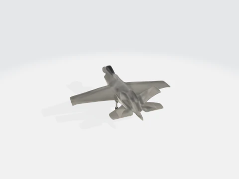 Aereo da caccia fulmineo - Aereo militare Modello 3D