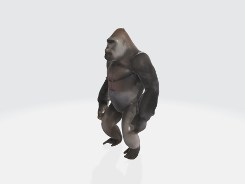Realistic Gorilla - Primate Character Asset 3D Model
