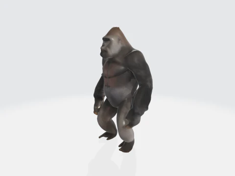 Realistic Gorilla - Primate Character Asset 3D Model