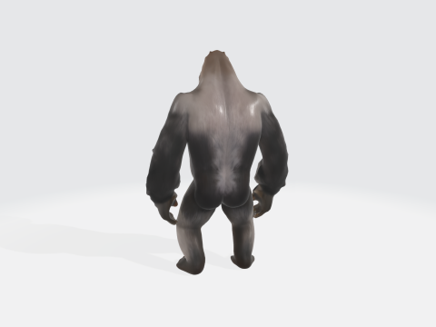 Realistic Gorilla - Primate Character Asset 3D Model