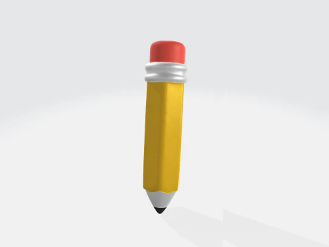 Realistisches 3D-Bleistiftmodell &ndash; Schulb&uuml;robedarf 3D Modell