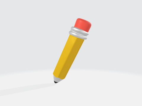 Realistic 3D Pencil Model - School Office Supplies Modèle 3D