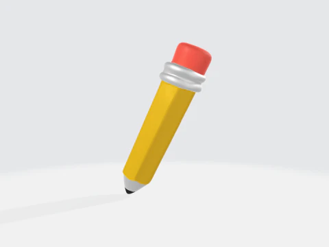 Realistic 3D Pencil Model - School Office Supplies 3D Model