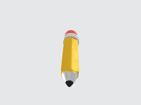 Realistic 3D Pencil Model - School Office Supplies Modèle 3D
