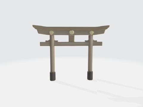 Japanese Torii Gate - Traditional Shinto Shrine Architecture 3D 모델