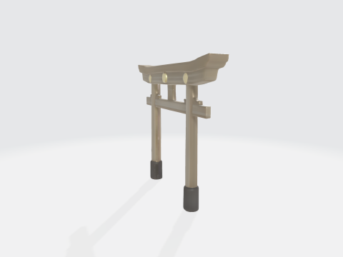 Japanese Torii Gate - Traditional Shinto Shrine Architecture Model 3D