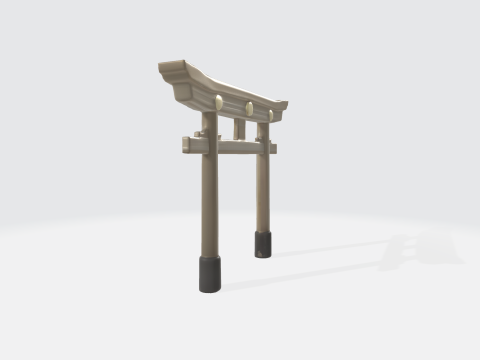 Japanese Torii Gate - Traditional Shinto Shrine Architecture Model 3D