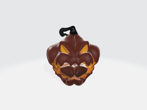 Halloween Pumpkin Lantern - Scary Face 3D Model