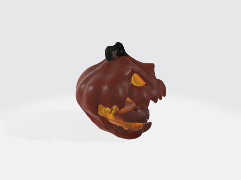 Halloween Pumpkin Lantern - Scary Face 3Dモデル