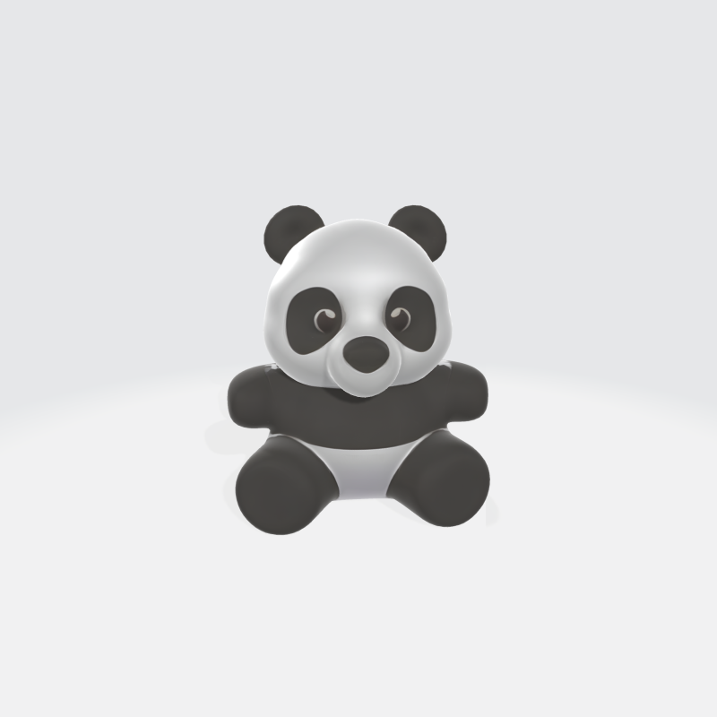 Cute Panda Toy - Cartoon Animal 3D-Modell .c4d .max .obj .3ds .fbx .stl .blend