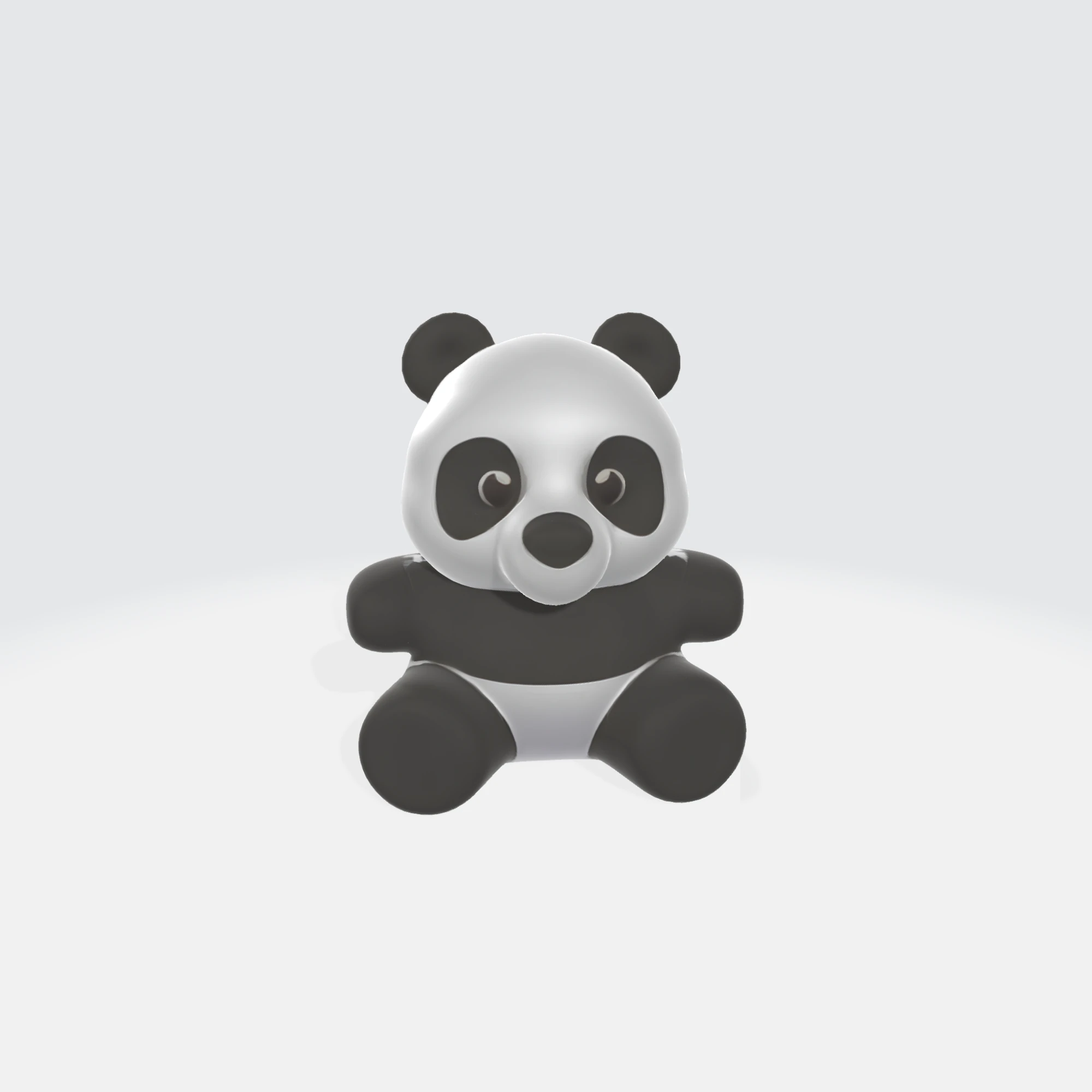 Cute Panda Toy - Cartoon Animal 3D Model .c4d .max .obj .3ds .fbx .stl .blend