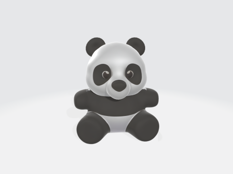 Cute Panda Toy - Cartoon Animal 3D Model