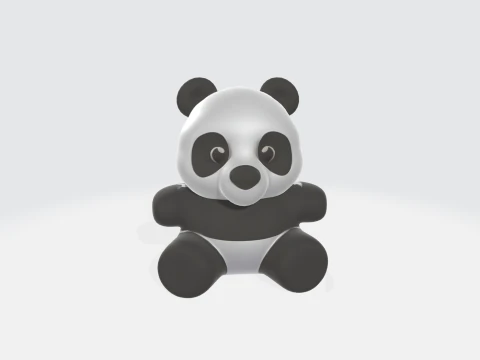 Zabawka Słodka Panda - Zwierzę z kresk&oacute;wek Model 3D