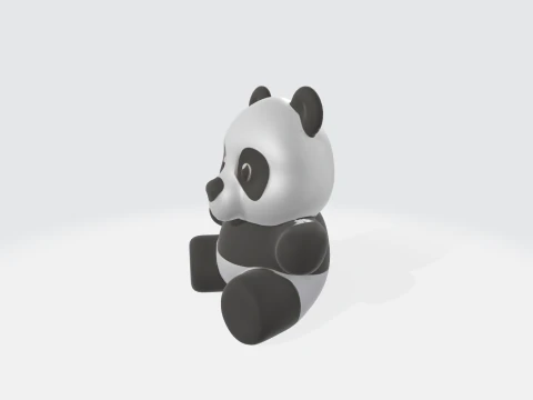 Cute Panda Toy - Cartoon Animal 3D Model