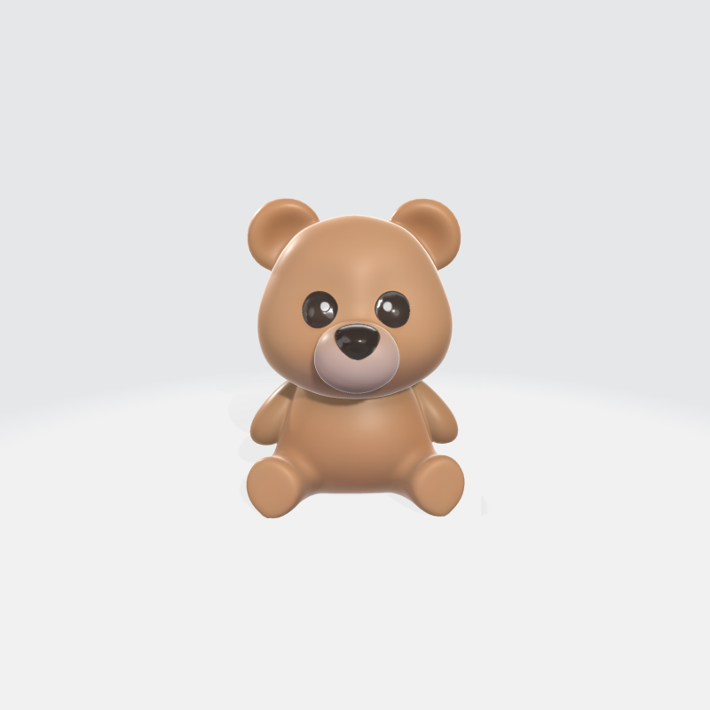 Cute Teddy Bear - Cartoon Bear Character 3Dモデル .c4d .max .obj .3ds .fbx .stl .blend