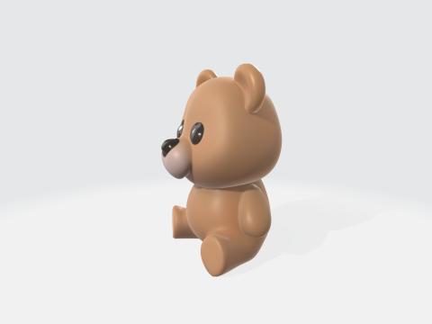 Cute Teddy Bear - Cartoon Bear Character 3Dモデル