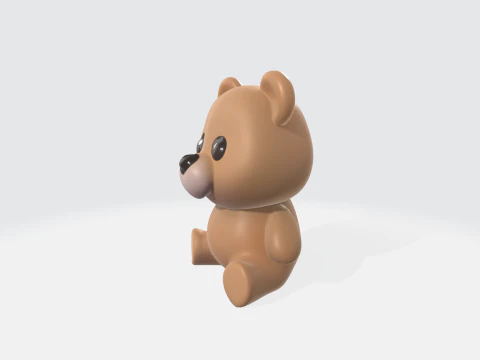 Cute Teddy Bear - Cartoon Bear Character 3D Model