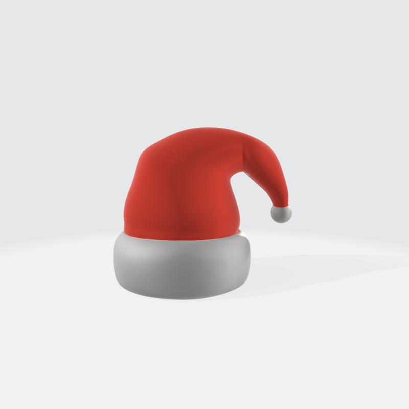 3D Santa Hat Christmas Holiday - Festive Winter Decoration 3D Модель .c4d .max .obj .3ds .fbx .stl .blend
