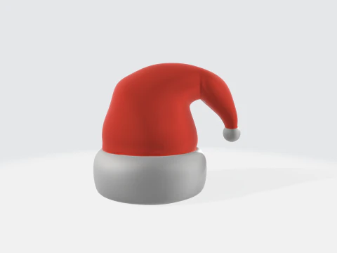 3D Santa Hat Christmas Holiday - Festive Winter Decoration 3D Model
