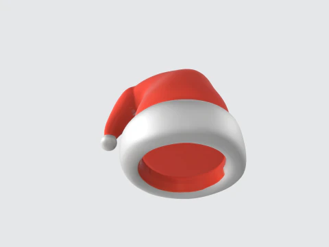 3D Santa Hat Christmas Holiday - Festive Winter Decoration 3D Model
